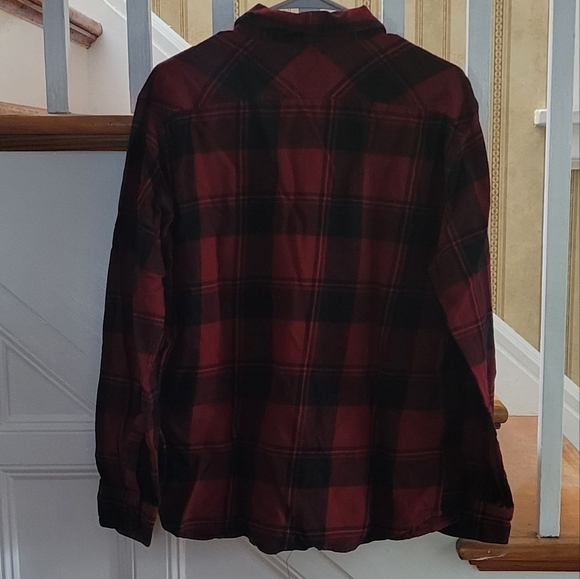 LEVI'S Sherpa Plaid Longsleeve Work Shirt Size Large - Picture 4 of 7